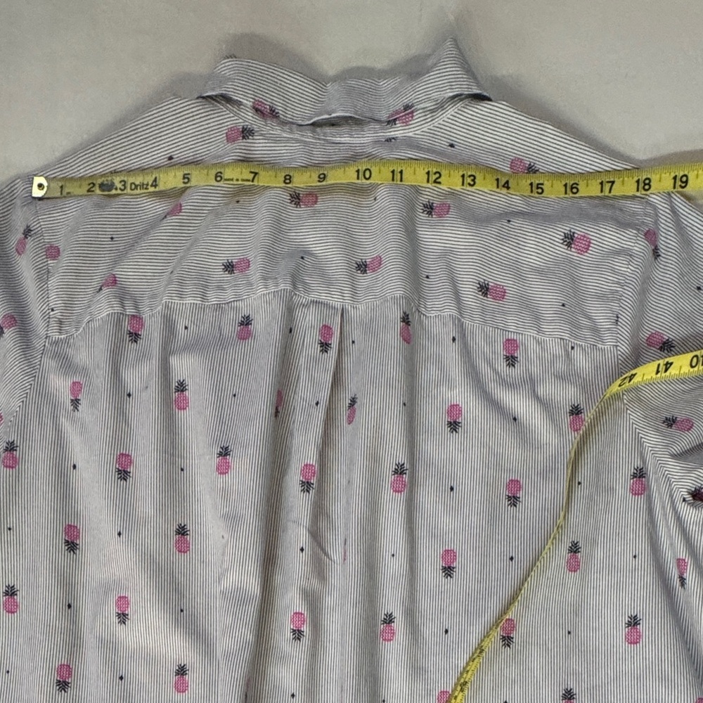 NWOT Foxcroft Simone Pineapple Button-Down Shirt (22W) - Picture 11 of 16